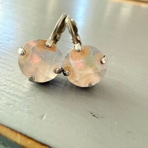 Sabika Crystal Silver Tone Earrings